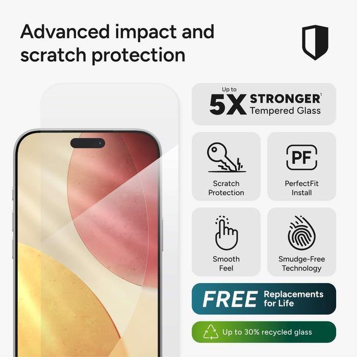 ZAGG Tempered Glass Elite iPhone 17 Pro Max / 17 Pro / 17 Air / 17 - Screen Protector Anti Gores