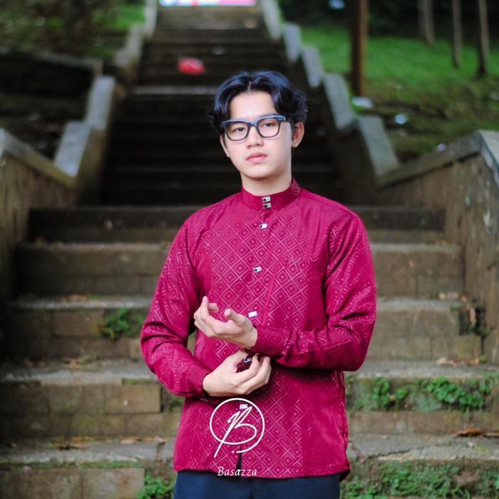 Basazza Kemko Sultan Koko Terbaru Motif Embos Diamond Premium Dewasa Baju Muslim Pria Kain Nyaman