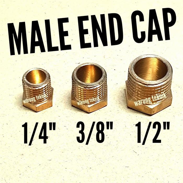 DOP DRAT LUAR KUNINGAN MALE END CAP 3/8"