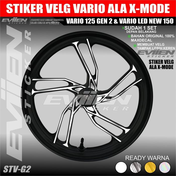 STICKER VELG ALA X-MODE MOTOR VARIO GEN 2/VARIO 150 LED NEW ELEGANT LIST VELG CUTTING STICKER STV-G2
