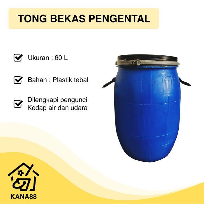 Tong/Drum Pengental 60L HDPE Tong Plastik Tong Sampah