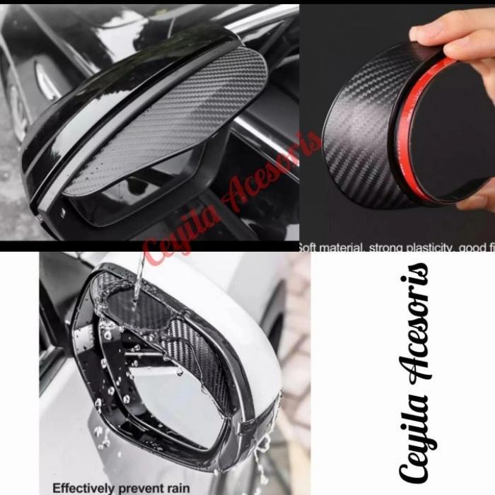 Pelindung kaca spion Talang air spion Carbon Mobil Calya/Sigra