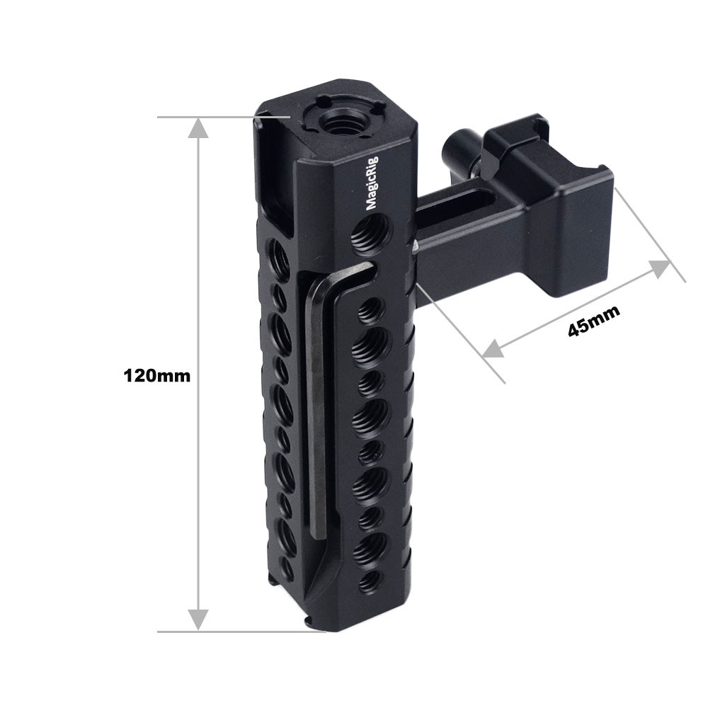 " Magicrig Quick Release Nato Cheese Handle Grip With Two Cold Shoe "