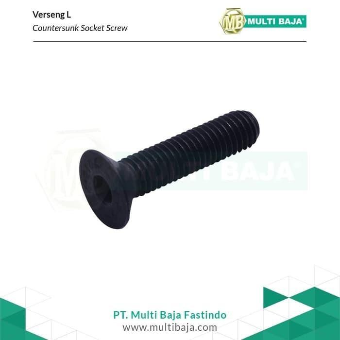 Verseng L Baja 12.9 M8 x 30 FT (Hitam)