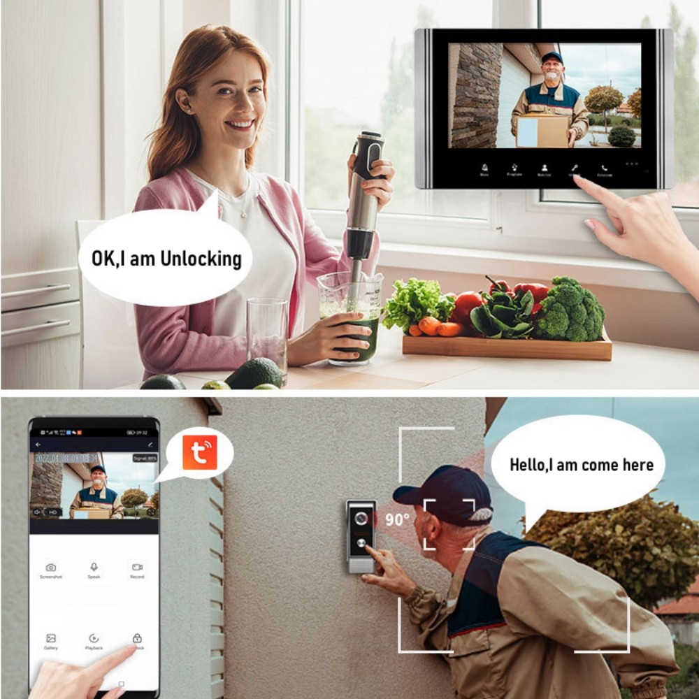 . Tuya Smart Wifi Video Intercom In Private House Interphone Doorbell -