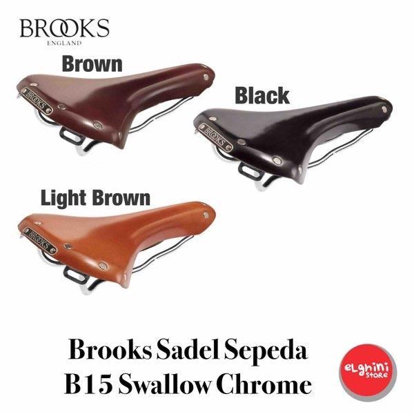 Brooks Sadel Sepeda B15 Swallow Chrome