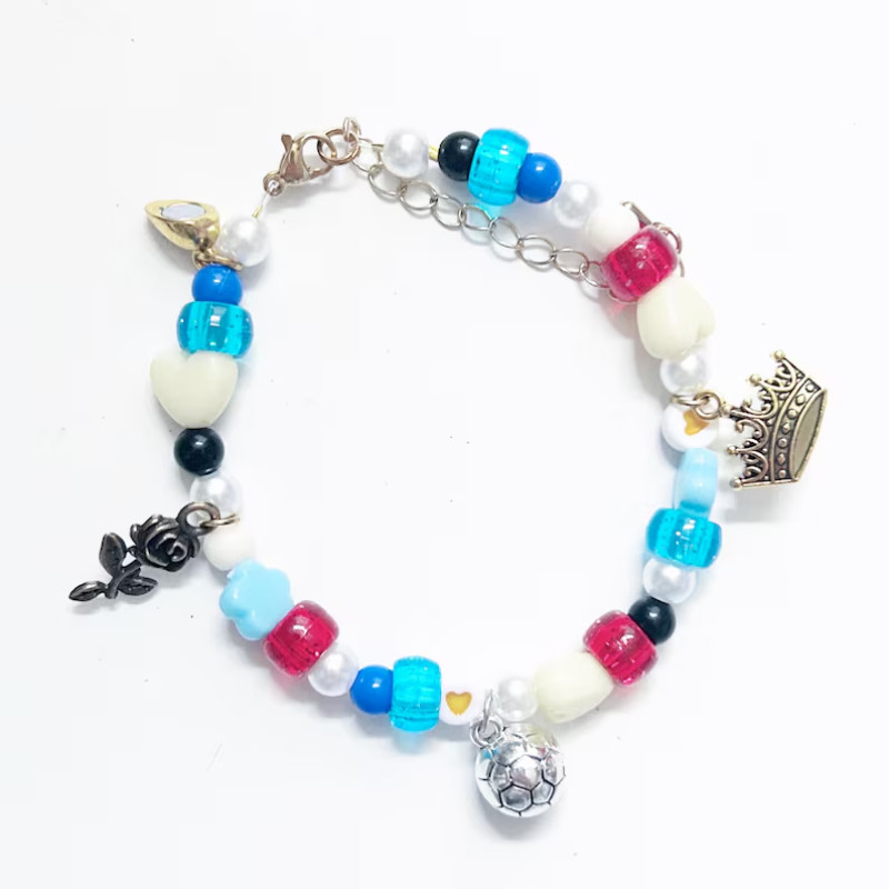 Michael Kaiser & Alexis Ness Inspired Matching Bracelets - Blue Lock Handmade BFF/Couple Jewelry,