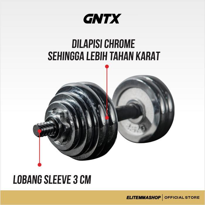 GENETIX FIT Chrome Dumbbell Set 50KG Alat Fitness Barbell Dumbbell, Dumbbell Set, Barbell Set,
