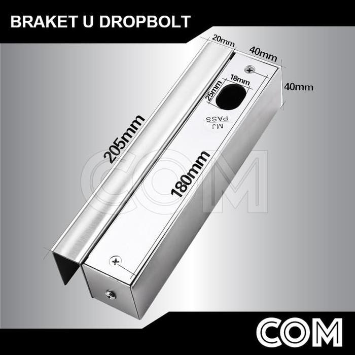 Bracket Dropbolt Kaca / Bracket U Drop Bolt Kaca Frameless