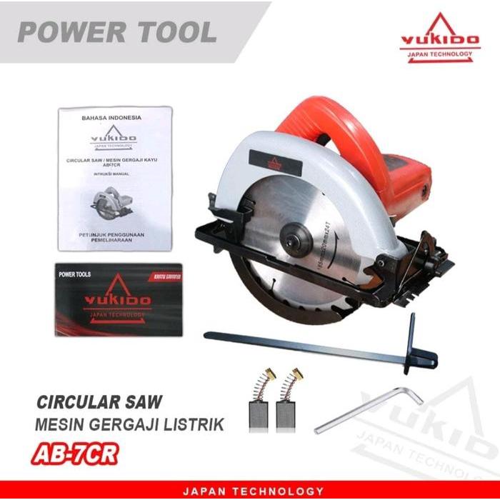 Ryu Mesin Belah Potong Kayu Yukido Sirkel Ab-7Cr Bergaransi Resmi Mikayo Circular Saw Power Tool
