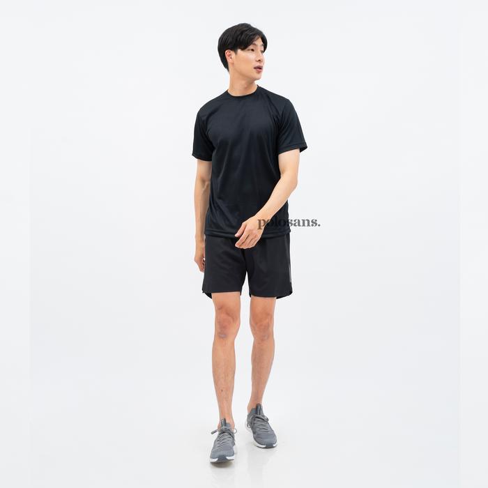 Jersey futsal dryfit polos hitam / atasan olahraga / kaos futsal polos / gym / running