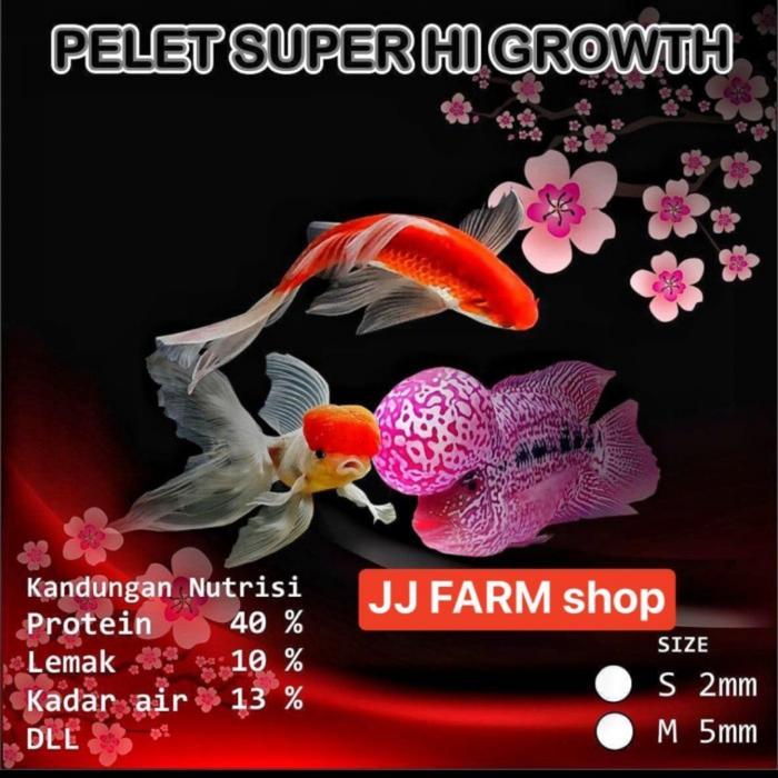 Pelet Ikan Koi Louhan Super Hi Growth 500Gr 1Kg Setara Hikari Growth