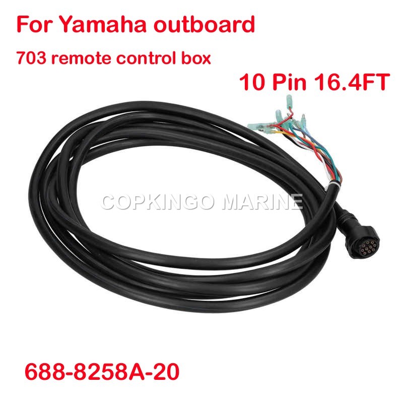 . Boat Engine Remote Control Cable 10 Pin 16.4Ft 688-8258A-20 For Yamaha Outboard -