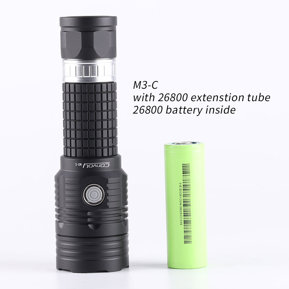 . Convoy M3-C Gt Fc40 High Cri, 26650 26800 Rechargeable Flashlight, -