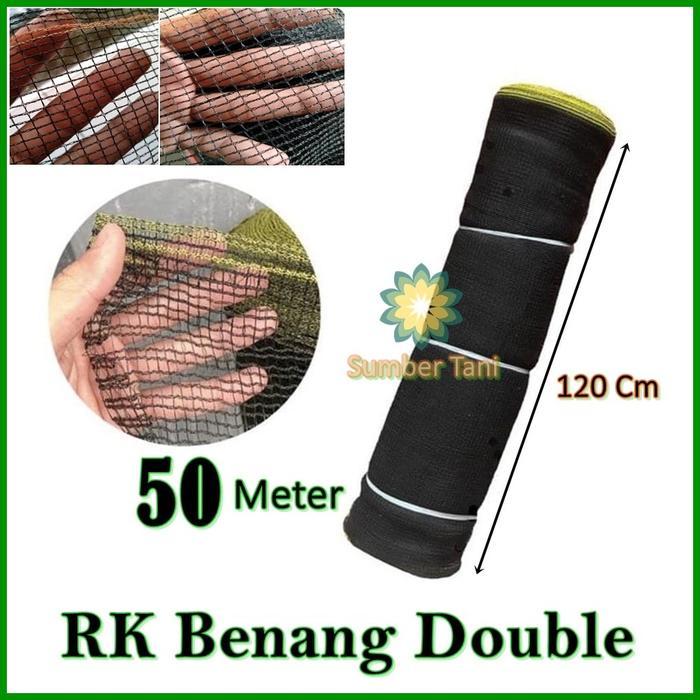 Jaring Waring Ikan Benang Double 1 Roll 50 Meter