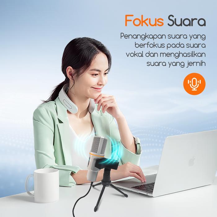 Bonkyo Mikrofon Kondenser M100Neo 5V Stand Mic Kualitas Suara Ekstrim Respon Frekuensi 20Hz-20Khz