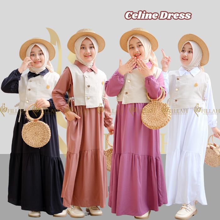 Gamis Anak Rayon Twill Gamis Remaja Tanggung Gamis Anak Perempuan Modern Gamis Elegan Gamis Anak