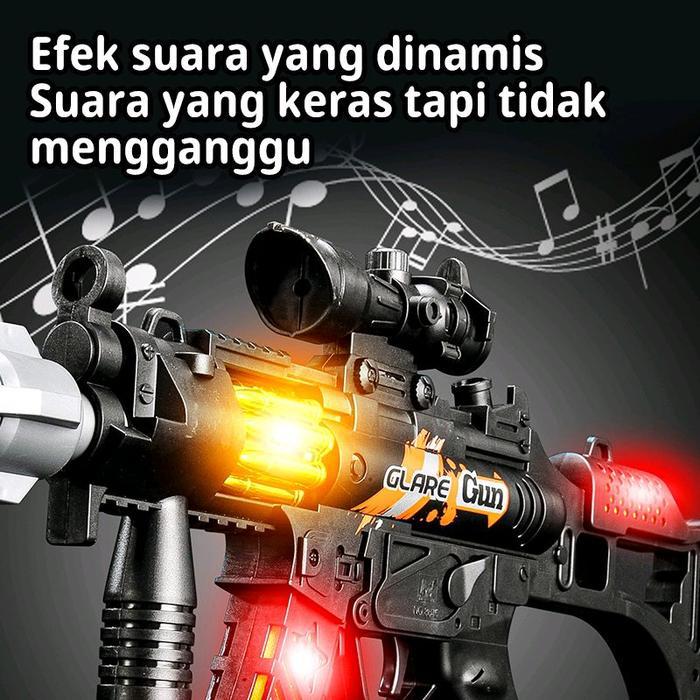 Mainan Anak Tembakan Asap Elektrik Suara Cahaya Dan Getaran Asap Mainan Interaktif Permainan