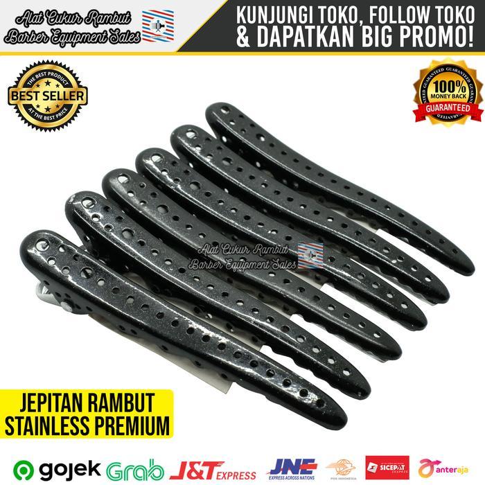 Jepit Rambut Jepitan Rambut Salon Barber Buaya Hair Shark Clip Besi