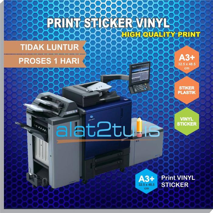 Print A3 + warna cetak sticker label STICKER VINYL