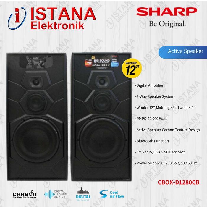 SHARP SPEAKER AKTIF BLUETOOTH 12 INCH CBOX-D1280CB