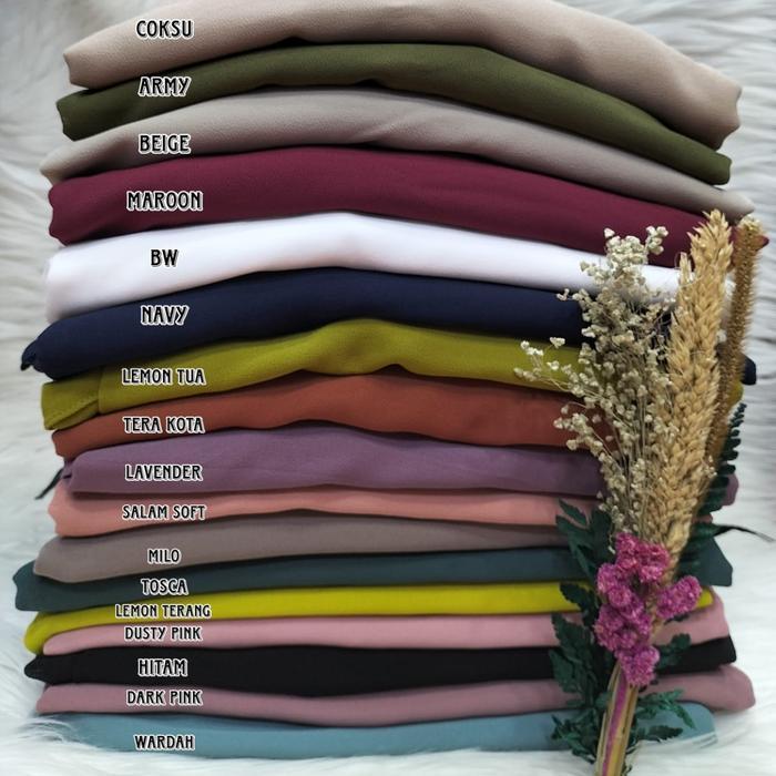 Hijab Khimar Syar'I Mewah Model Pari Lancip Depan Kimar Syari Jumbo Kejora By Karanggo Ceruty Layer