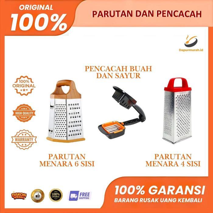 Parutan Menara 4 6 Pencacah Buah Dan Sayur Grater Stainless Steel Anti Lengket -Dm