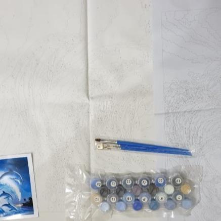 METH PORTRAIT PAINT BY NUMBER PAINTING BY NUMBERS DIY LUKISAN ACRILYC PARIS ALAM ART SET KOI POHON