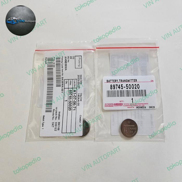 New Baterai Remote Kunci Keyless Rush Terios Avanza Agya Calya Original 89745-50020 Kode Azz31