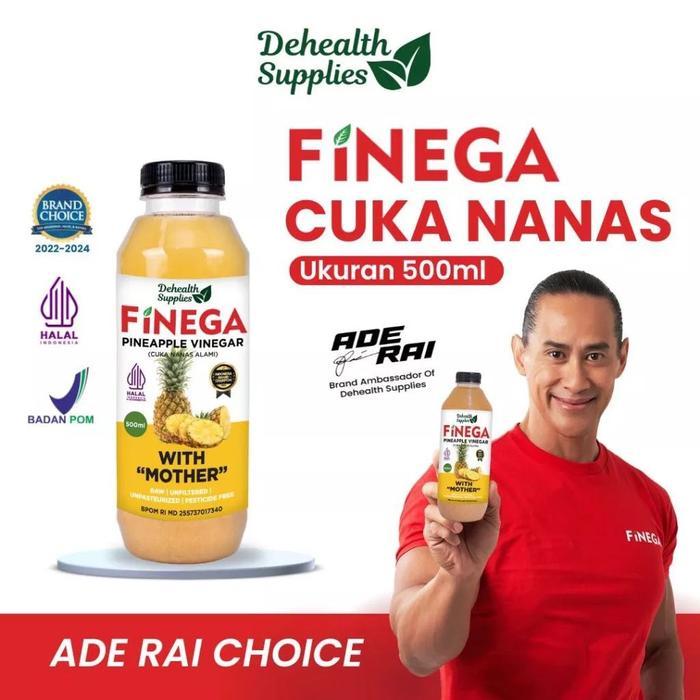 Dehealth Supplies Finega / Vinega Cuka Sari Apel Nanas Lemon Halal Original Untuk Kesehatan - Apple