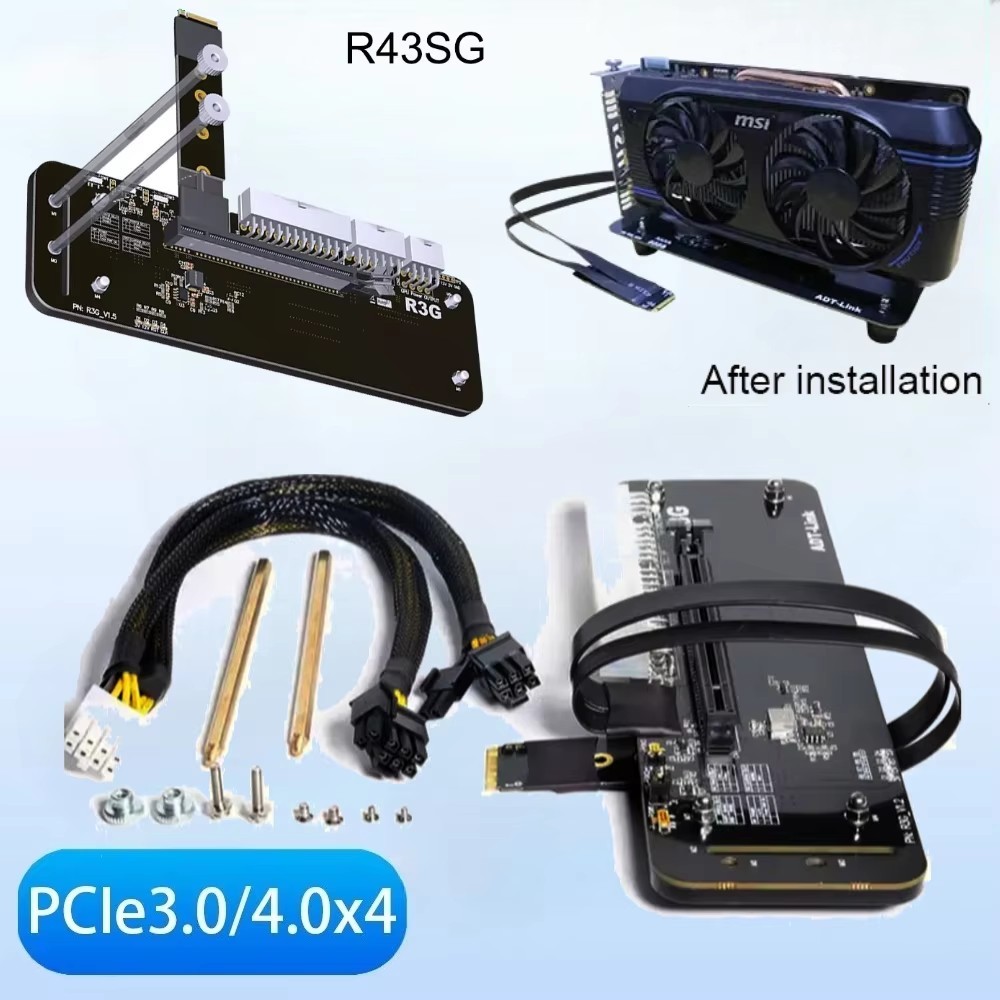Adt-Link K43Sg 4.0 M.2 M-Key Nvme To Pci-E 4.0 X16 External Gpu Dock Graphics Card Extension Cable