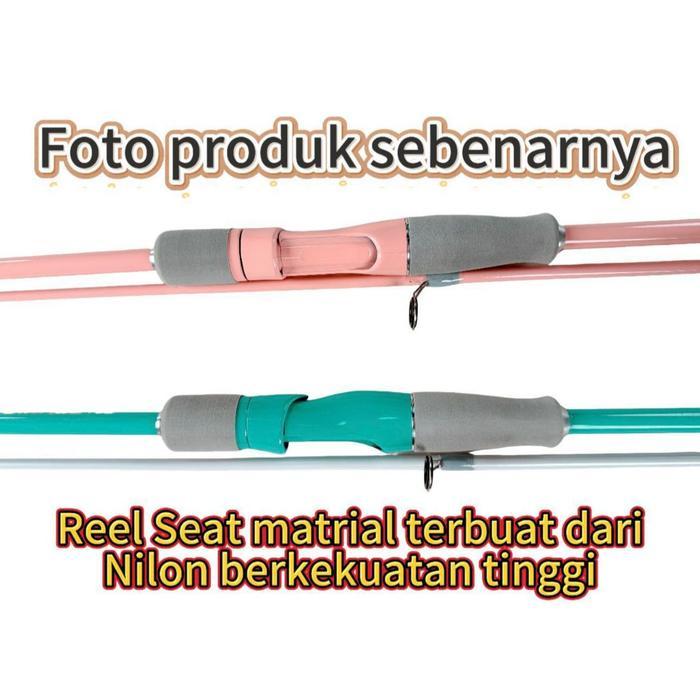 PHOENIX LAND joran Pancing Ultra Ringan 2 Ruas Bahan Fiberglass Ukuran 168cm 182cm 210cm Biru Pink