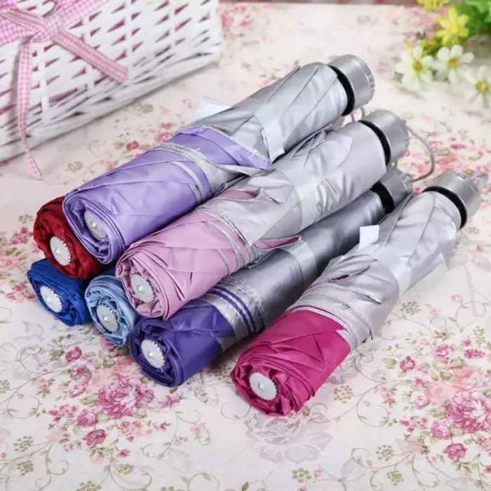 PAYUNG LIPAT STANDART MURAH PAYUNG POLOS LAPIS SILVER PAYUNG ANTI UV *