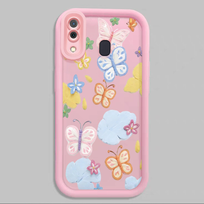 Casing Hp untuk Samsung Galaxy A20 A20s A30 A21s M10s Case Gaya Play-Doh Kupu-kupu Kasing silikon Ce