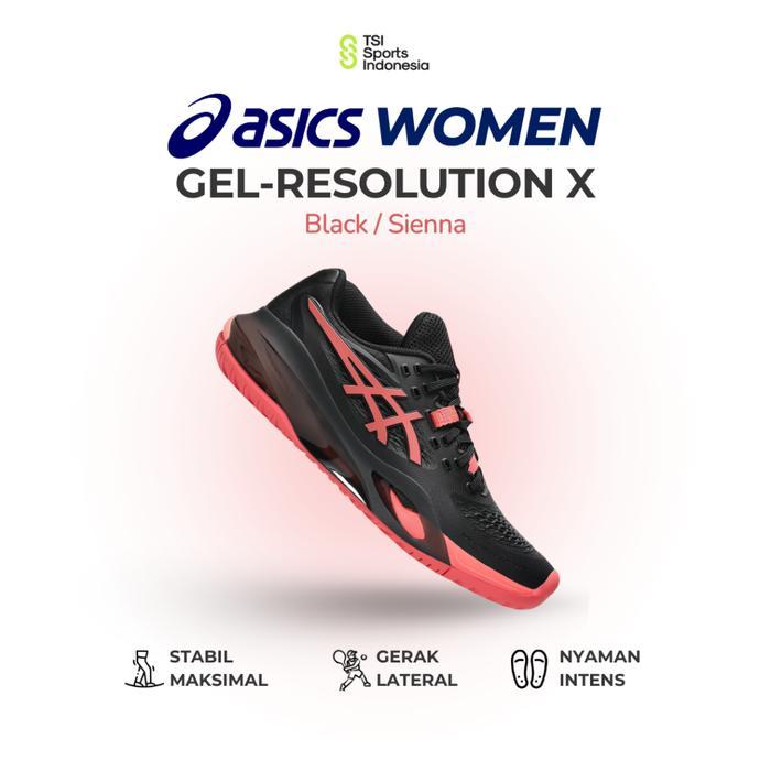 Sepatu Tenis Wanita Asics GEL-RESOLUTION X WOMEN / BLack Sienna / Tennis Shoes