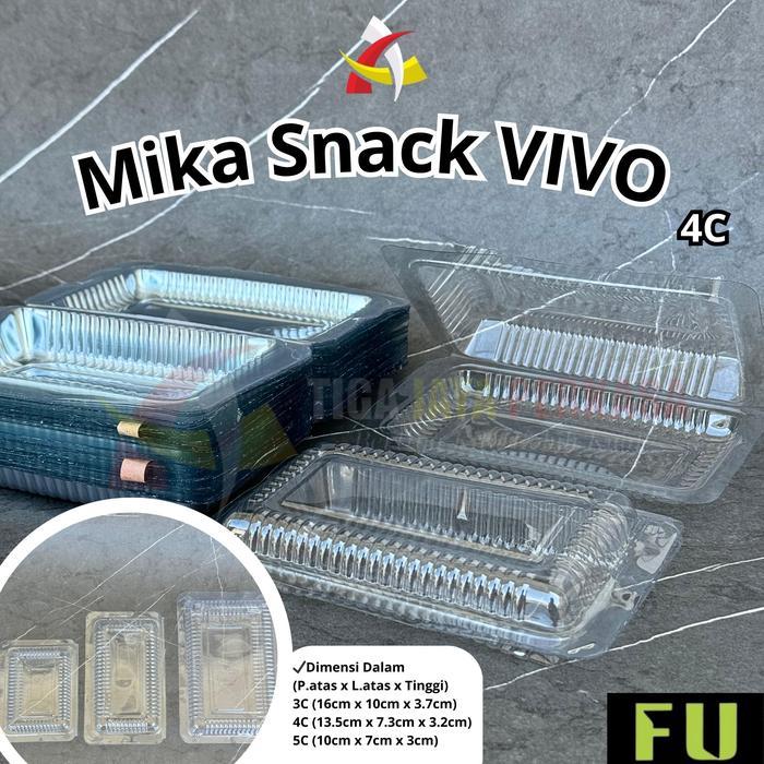 Ready Mika Kue 3C 4C 5C / Mika Jajanan / Mika Makanan / Mika Bening @100Pcs Termurah
