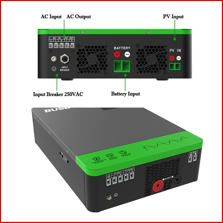 . Hybrid Inverter Off Grid 4.2Kw 3.2Kw 24V To 220V Inverter Solar Inverter Mppt 80A 110A Max Pv -