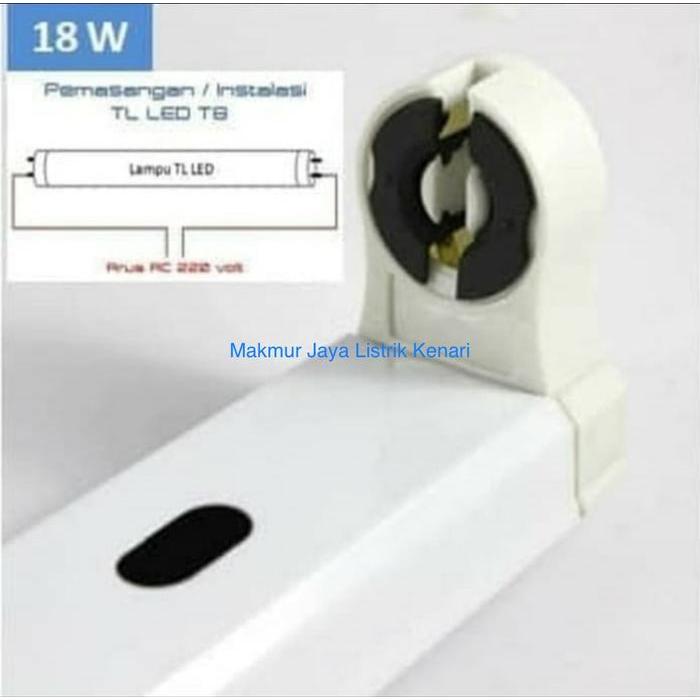 "New" Kap Lampu TL LED T8 120cm / 60cm Housing Tube Rumah TL 120 cm / 60 cm