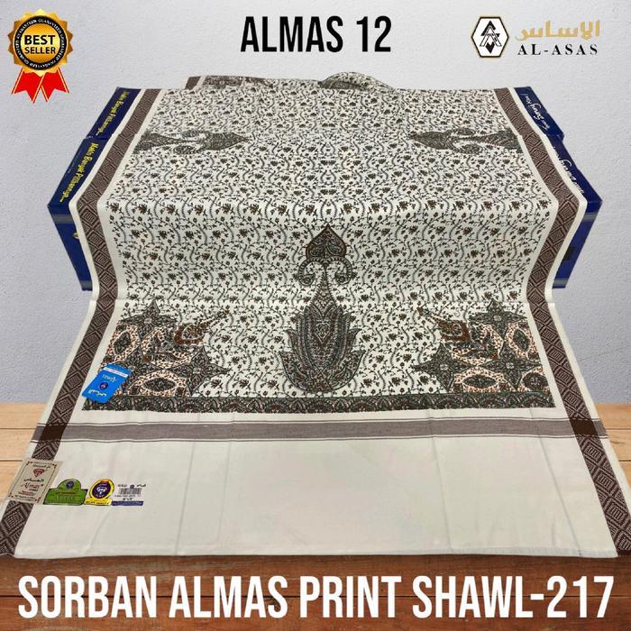 AL ASAS Sorban Yaman Ridha Yaman Sorban Almas Print Shawl 217