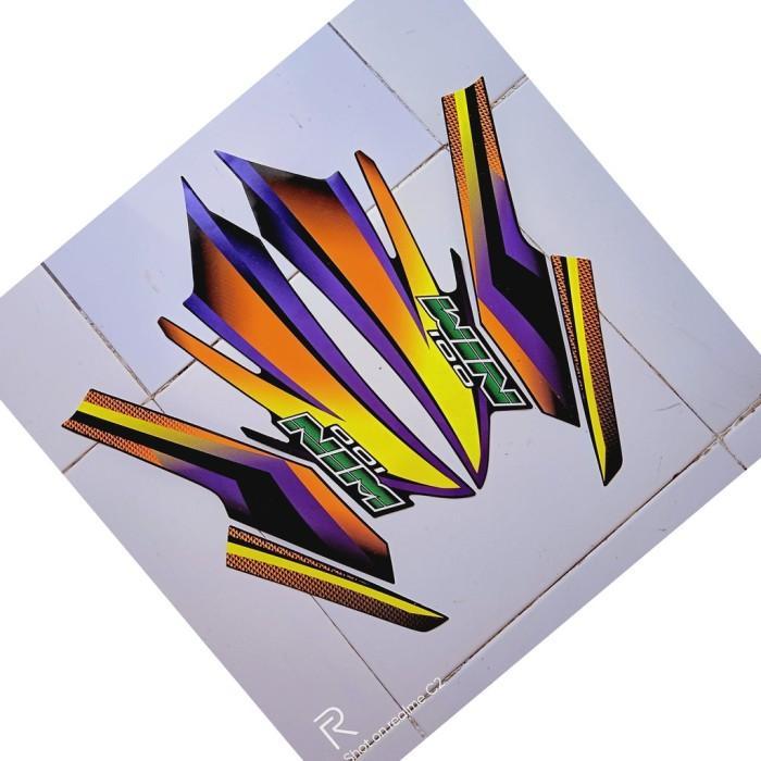 stiker striping motor honda win 100 2004/2005 hitam orange