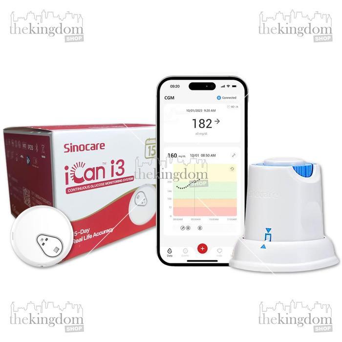 Sinocare iCan i3 Continuous Glucose Monitoring CGM System Alat Cek Gula Darah Tanpa Jarum Glucose