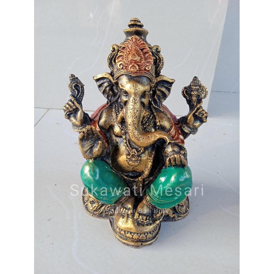 Patung Ganesha 18cm Resin Patung Dewa Dewi Bali