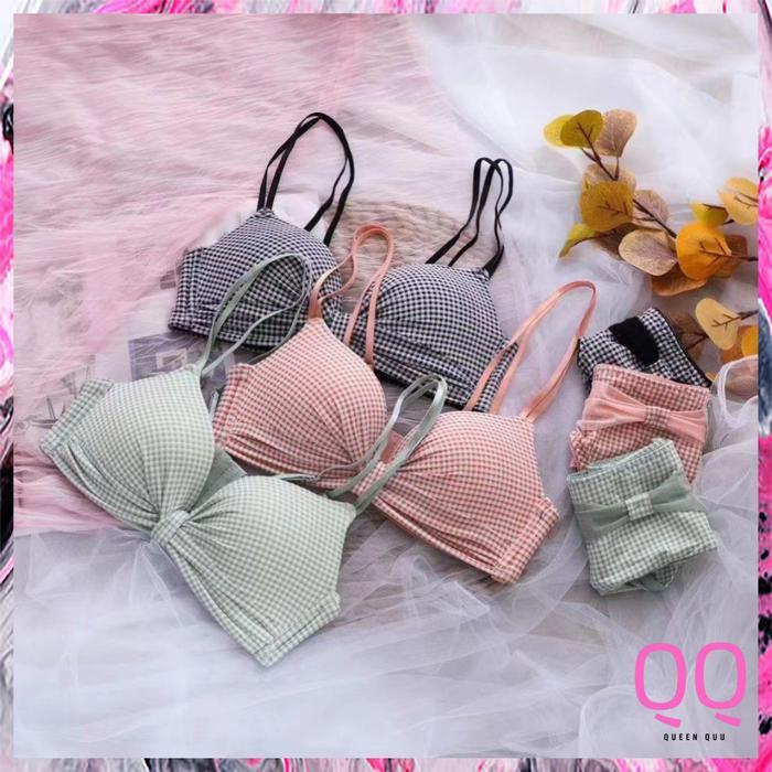 Bra Push Up BH Sexy Pn Dalam Wanita Jepang Seksi Model Grid Kotak 1050 Siap Kirim