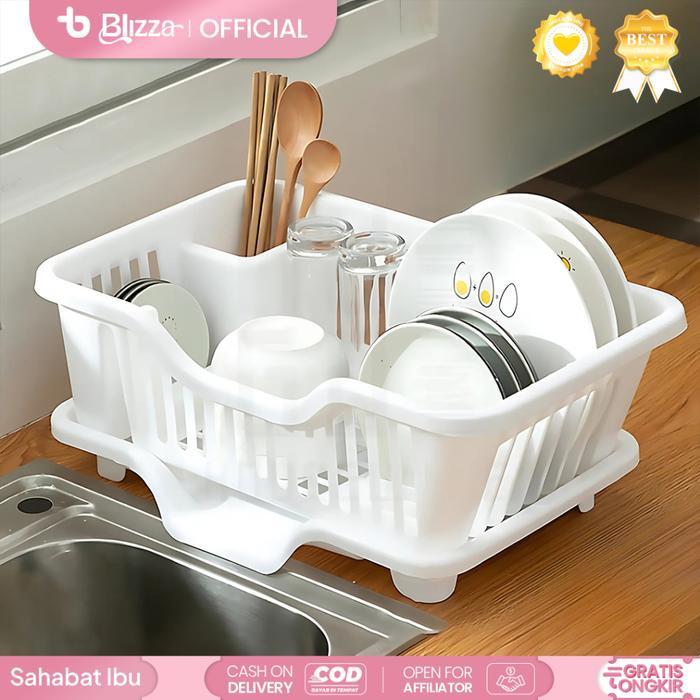 BLIZZA - Rak Cuci Piring Serbaguna - Rak Wastafel Dengan Tirisan Air