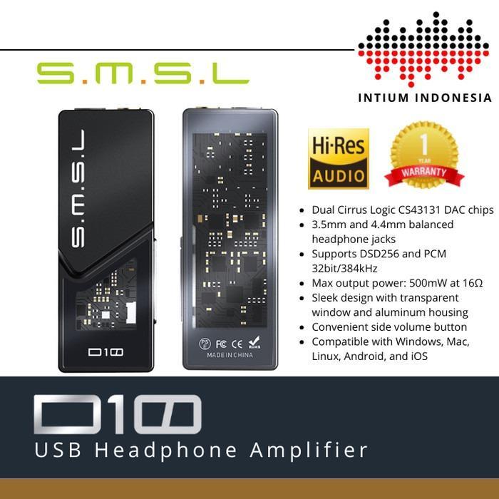 SMSL D10 / D-10 / D 10 Portable Dongle USB DAC and Headphone Amplifier