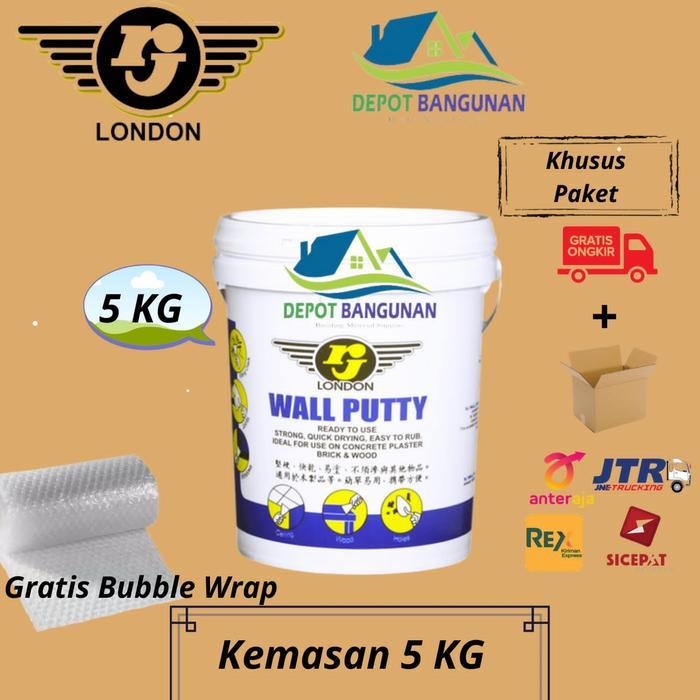 Dempul Tembok RJ Plamir Plamur Putty 5 KG
