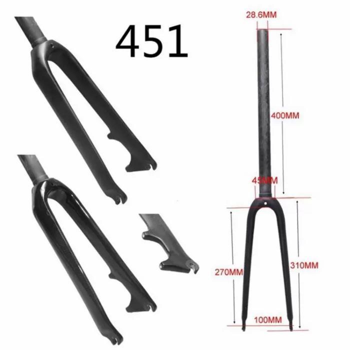 Fork Carbon 20 Inch 22 Inch Disc Brake Fork Carbon Sepeda Lipat BMX