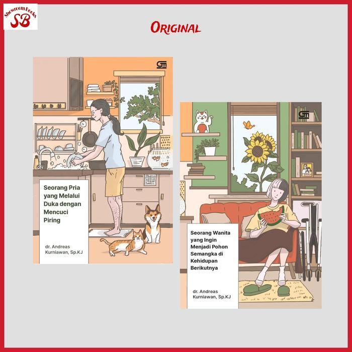 Ready Paket 2 Buku Seorang Pria yang Melalui Duka dengan Mencuci Piring Dan Seorang Wanita yang