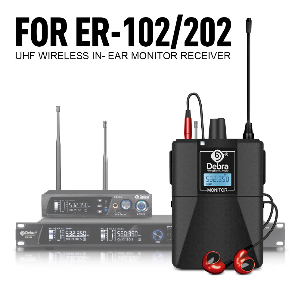. Receiver For Debra Audio Wireless In-Ear Monitor System Er-102 Er-202 -