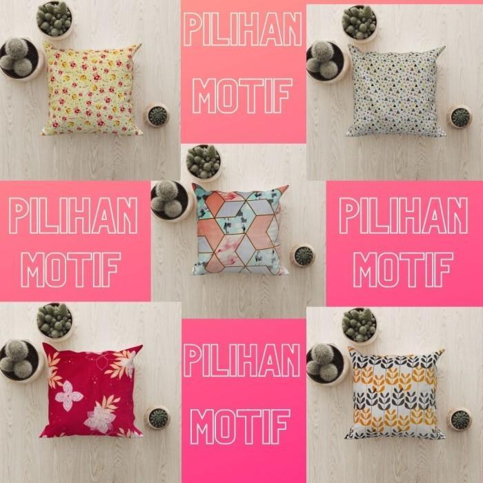Sarung bantal kursi/Sofa Resleting Motif Bunga Aesthetic Sarung Bantal LP